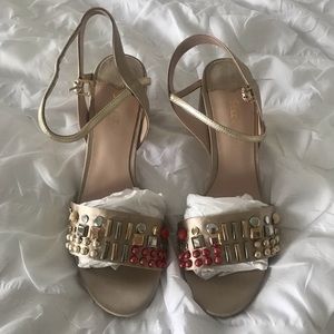Champagne heels with gems